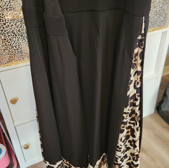 Diane Von Furstenberg Black & Leopard Wrap Dress - Picture 4 of 7